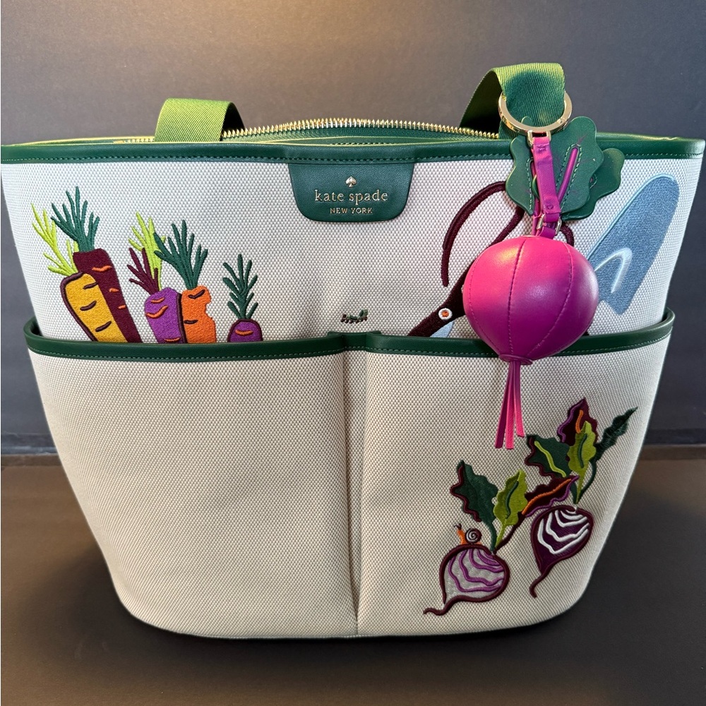 Kate Spade Harvest Time Tote with Radish Charm!